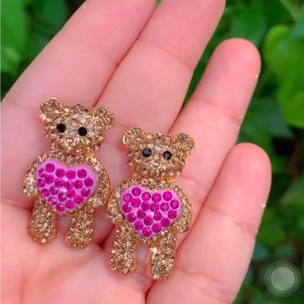 New bear stud earrings